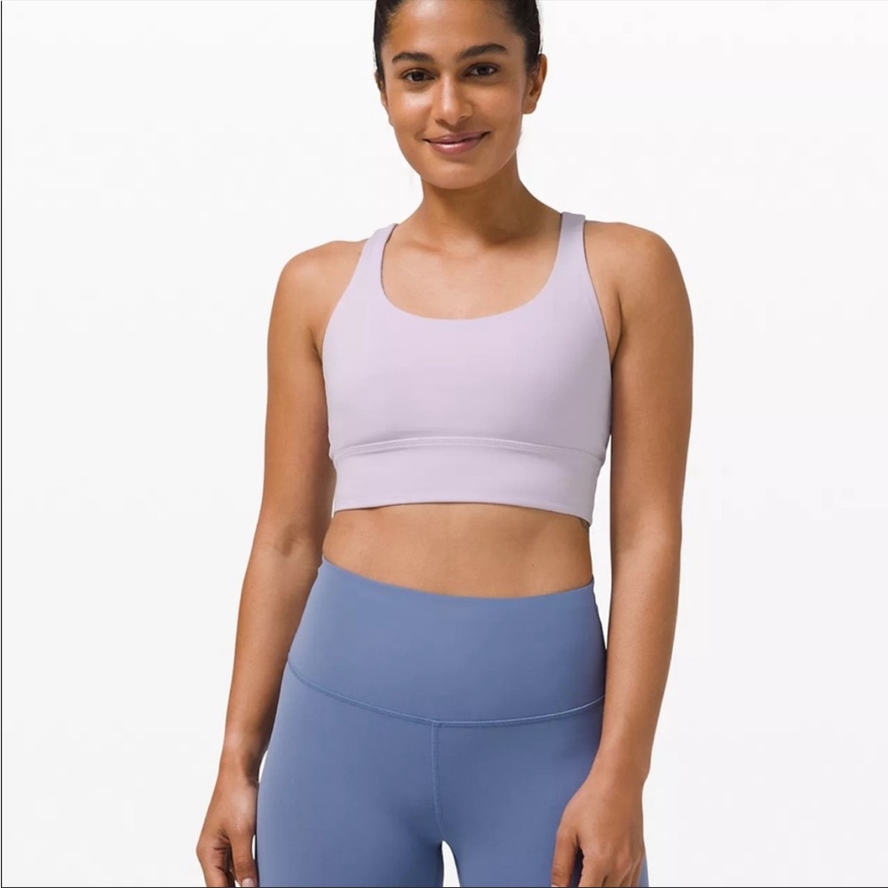 Lululemon train energy long line bra